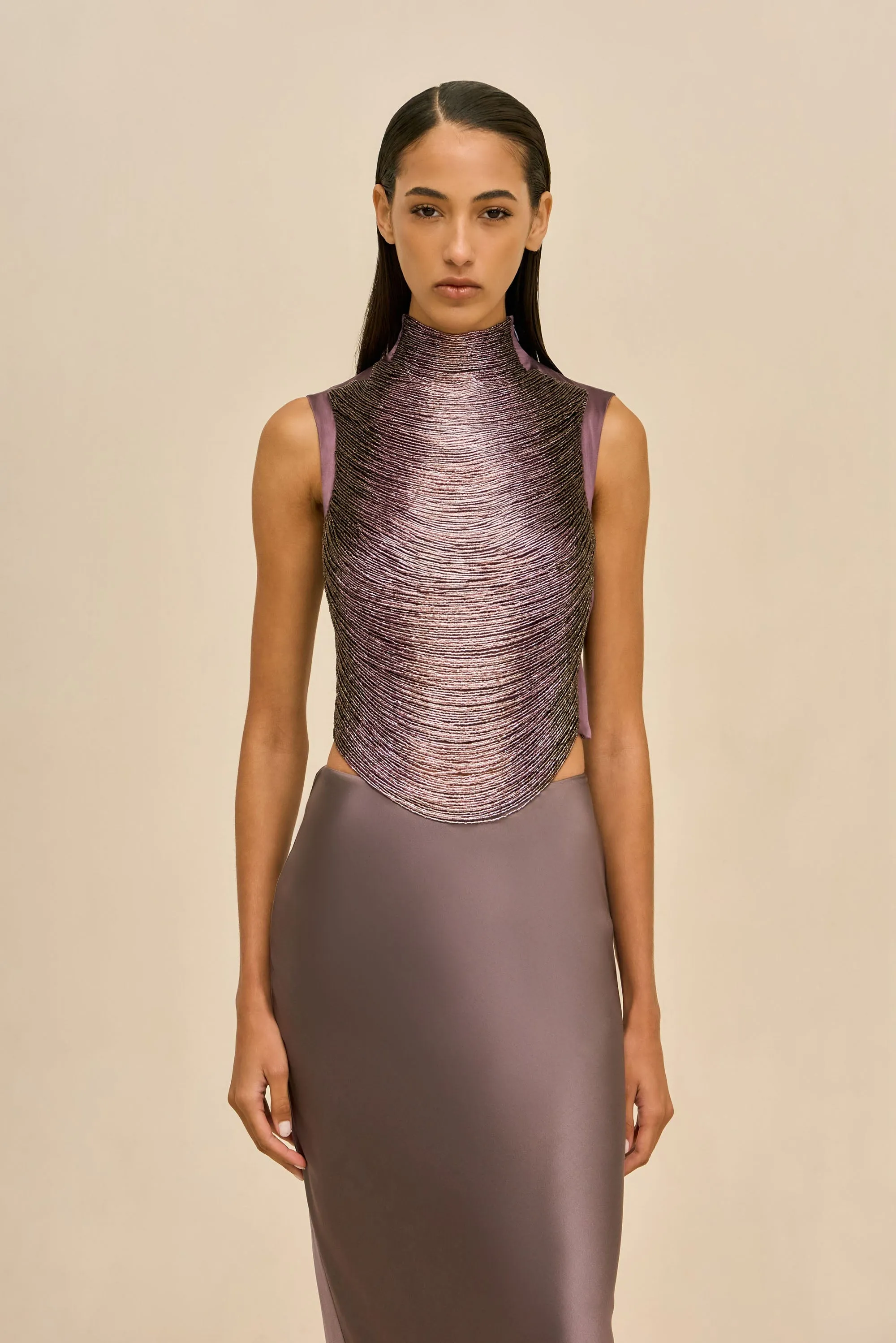TARAJI TOP - WARM HAZE sold by Cult Gaia product image thumbnail 3