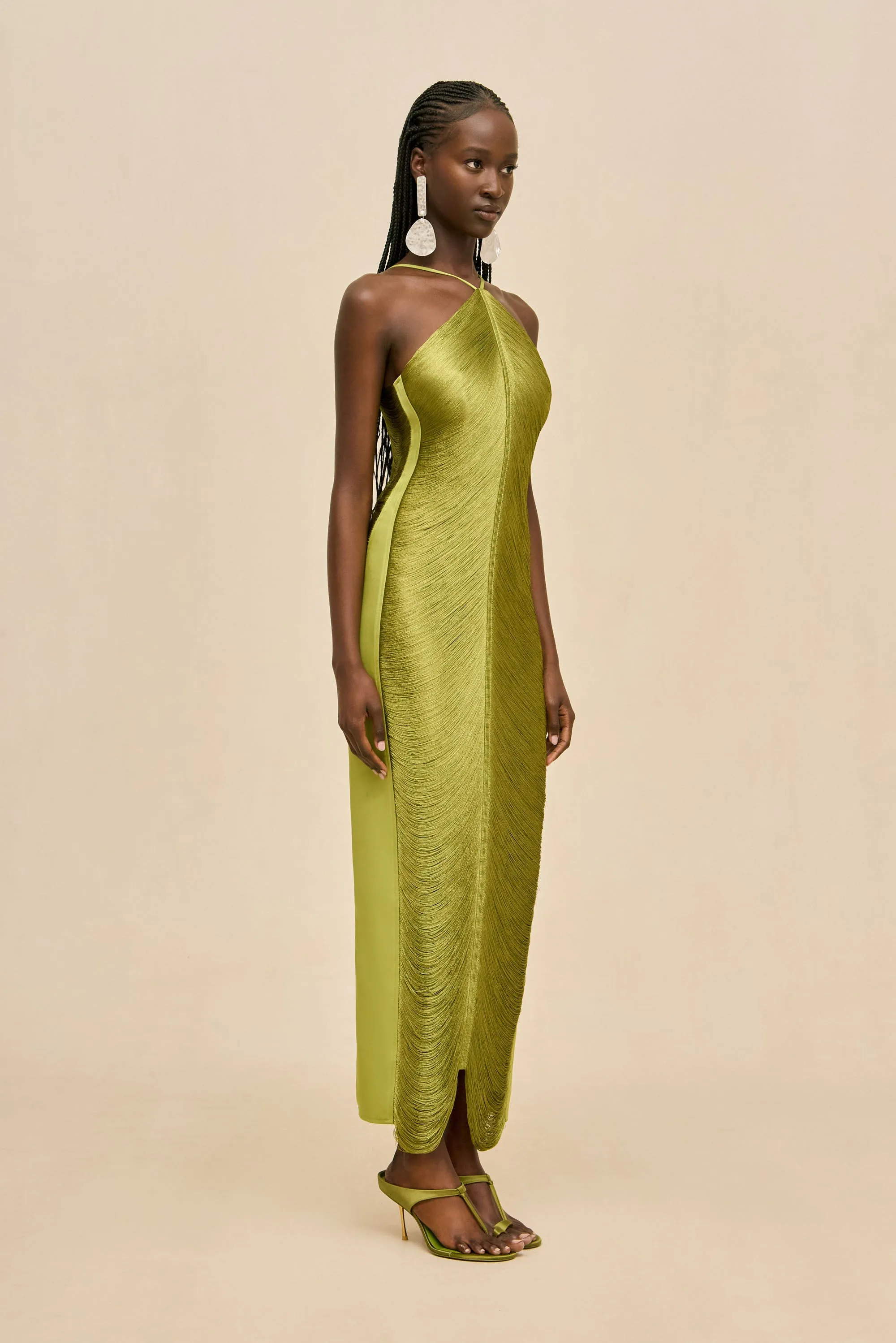 RENATA GOWN - CHIVE sold by Cult Gaia product image thumbnail 4