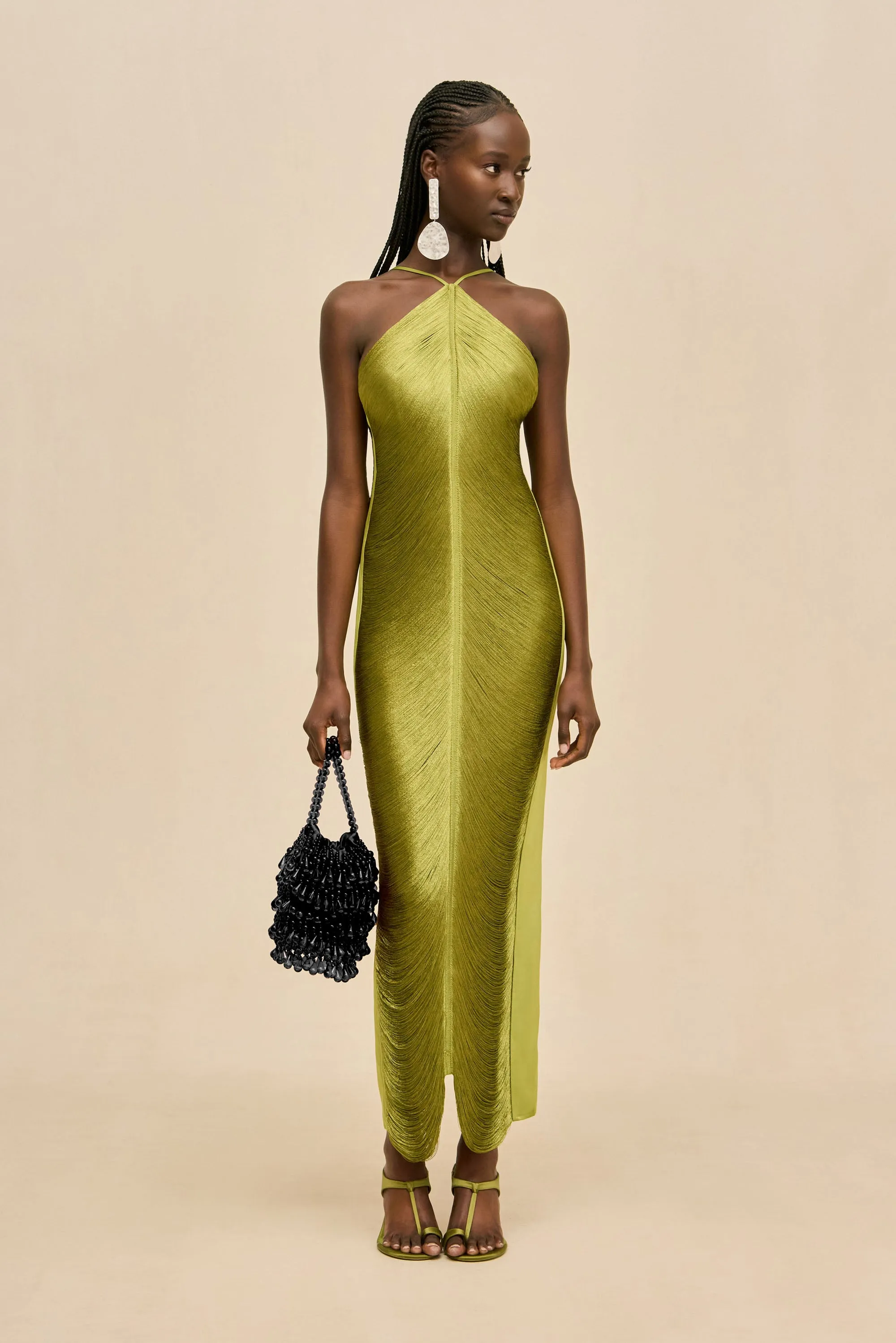 RENATA GOWN - CHIVE sold by Cult Gaia product image thumbnail 5