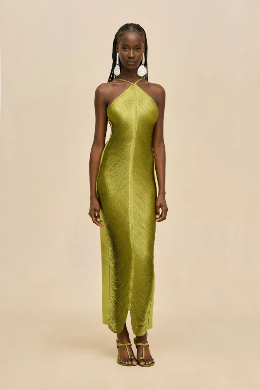 RENATA GOWN - CHIVE made by Cult Gaia