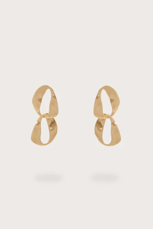 RUE MINI DROP EARRING - BRUSHED BRASS made by Cult Gaia