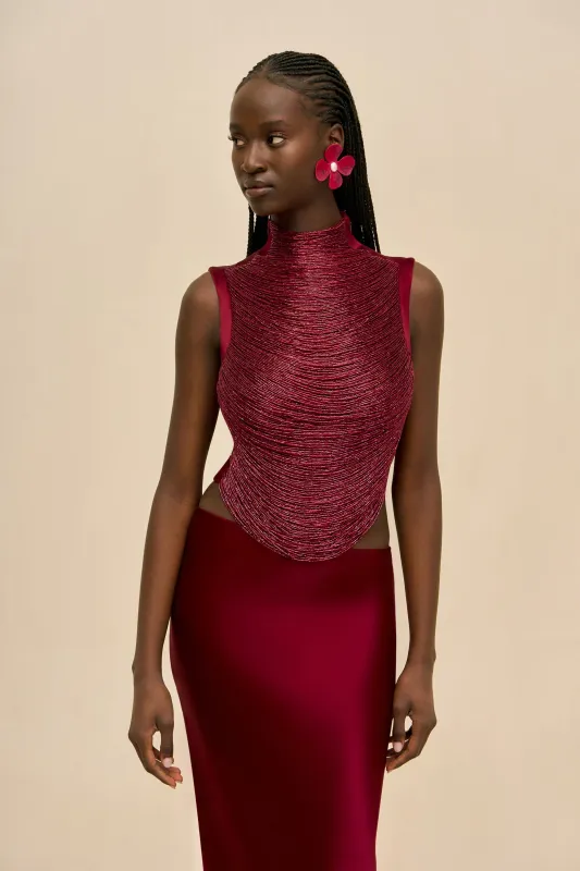TARAJI TOP - WINTER PLUM made by Cult Gaia