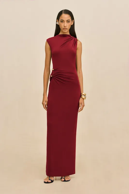 IZOLA GOWN - WINTER PLUM made by Cult Gaia