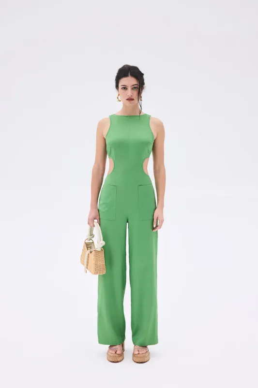 GILLIAN JUMPSUIT - BASIL made by Cult Gaia