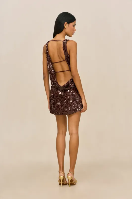 CARLETTA DRESS - BORDEAUX made by Cult Gaia