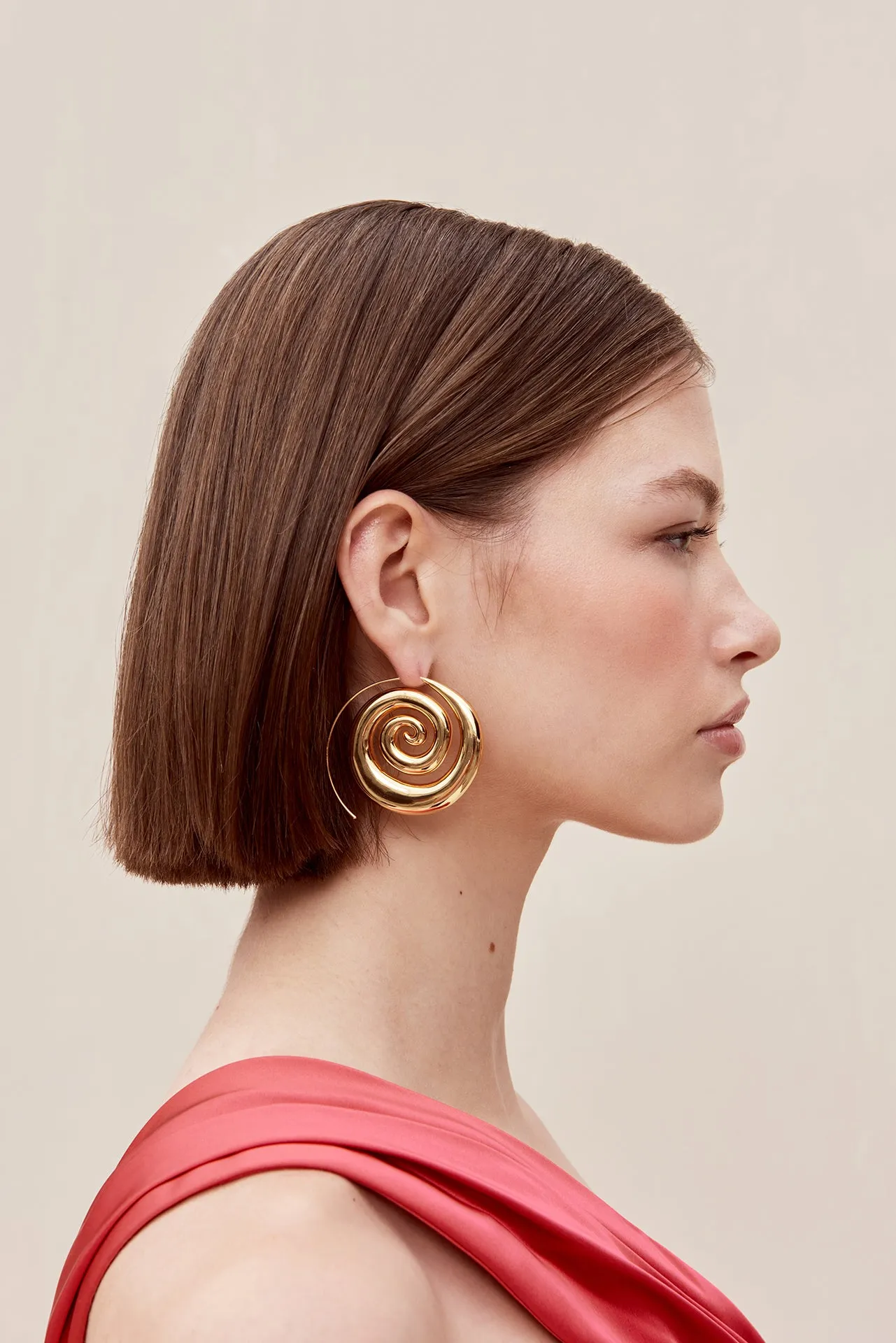 CASSIA EARRING - SHINY BRASS sold by cult gaia product image thumbnail 2