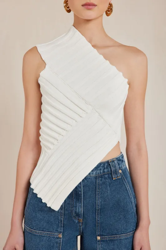 DEL KNIT TOP - OFF WHITE sold by Cult Gaia