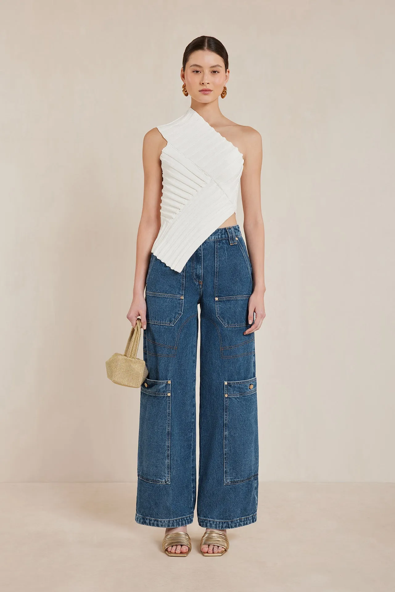 DEL KNIT TOP - OFF WHITE sold by Cult Gaia product image thumbnail 2