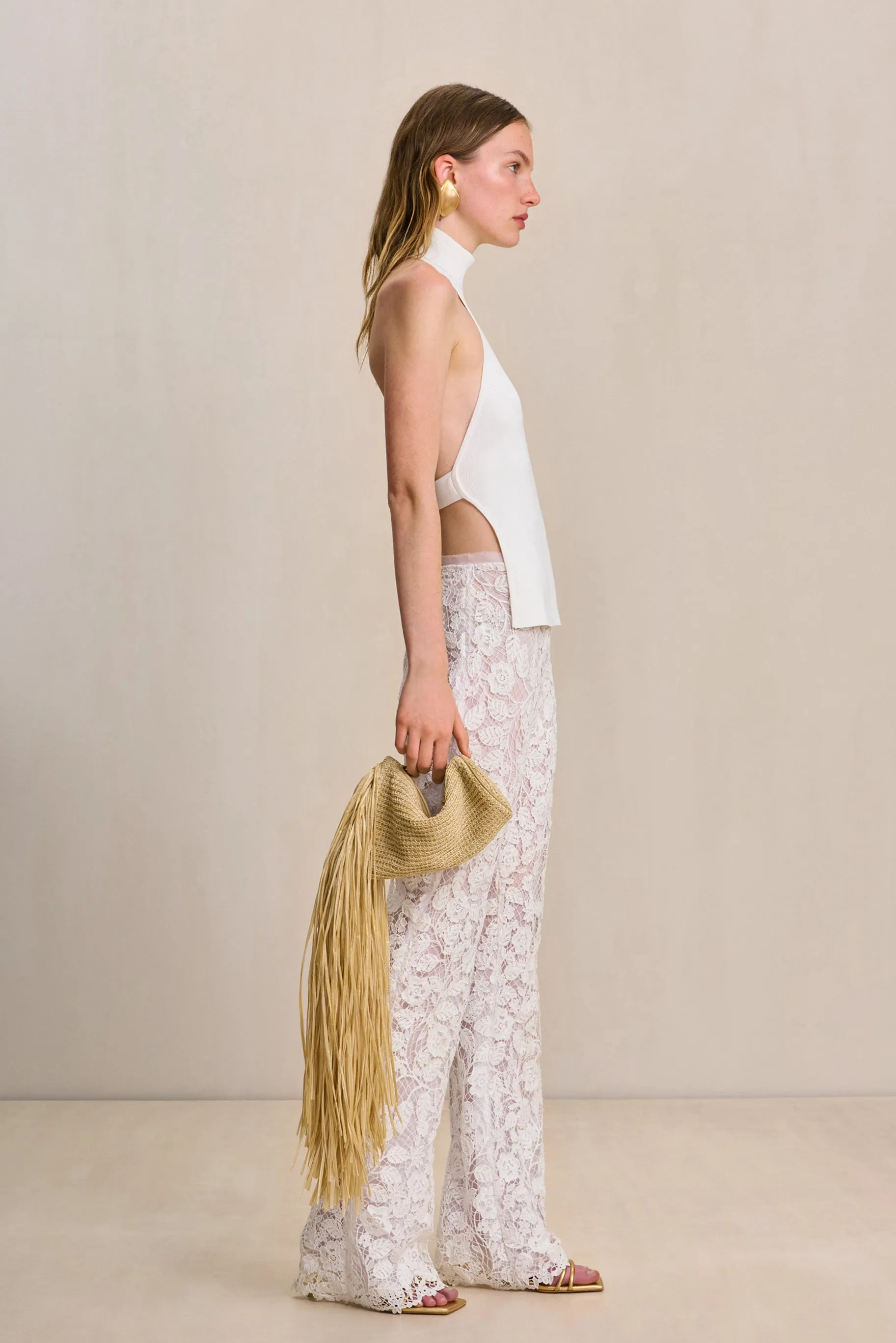 WAKE KNIT TOP - OFF WHITE sold by Cult Gaia product image thumbnail 3