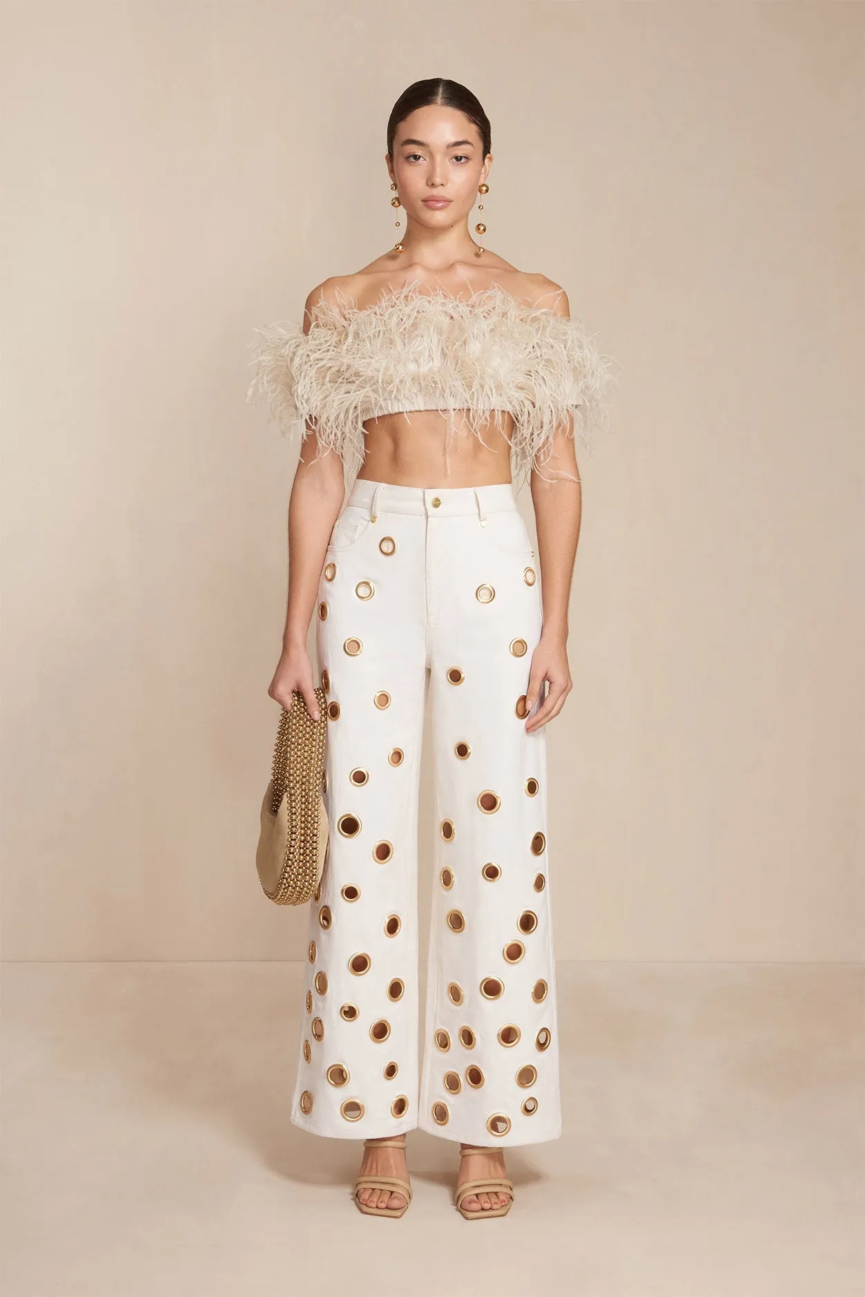 JAIDEN PANT - INDU ECRU sold by Cult Gaia