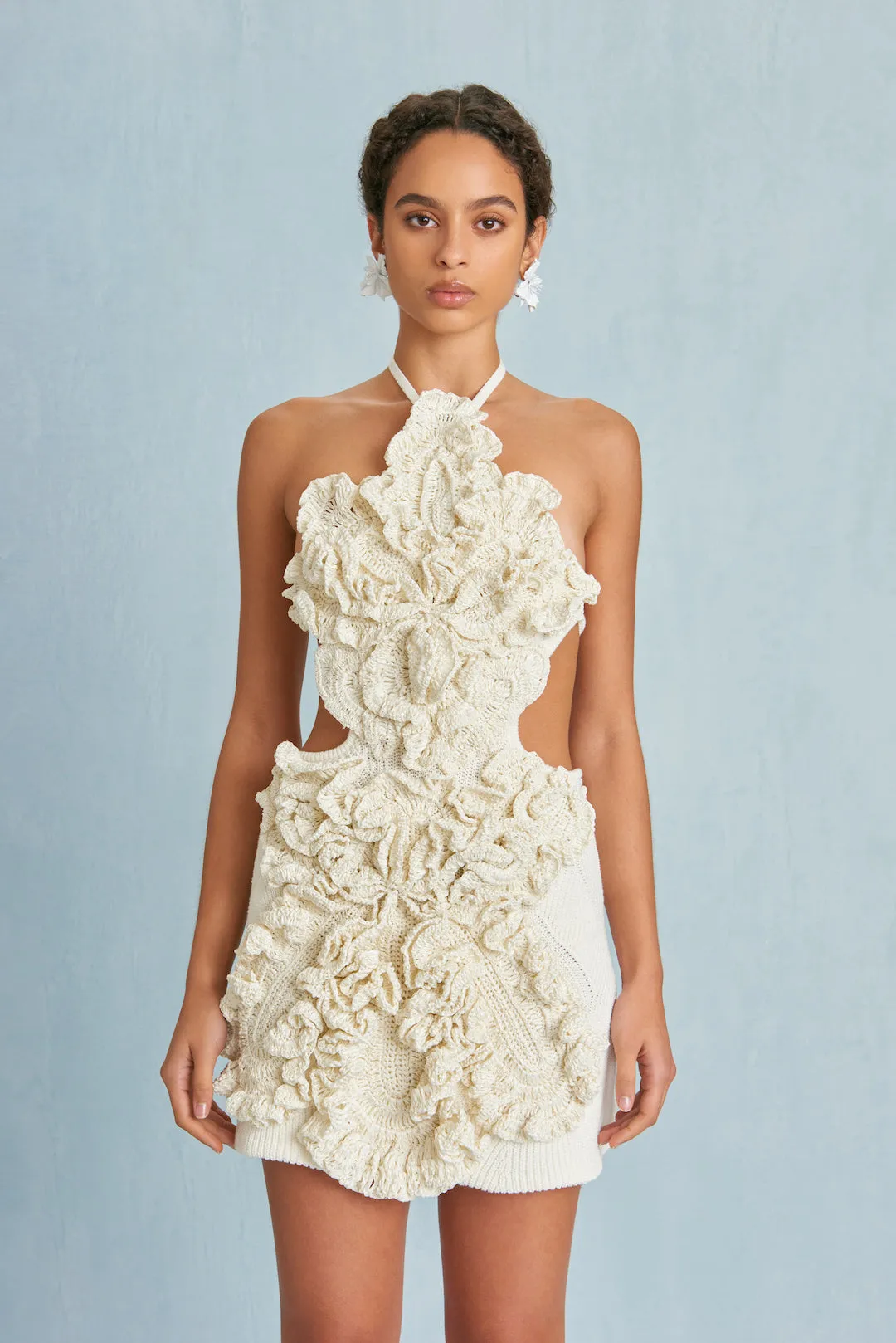 ELISSE CROCHET DRESS - OFF WHITE sold by cult gaia