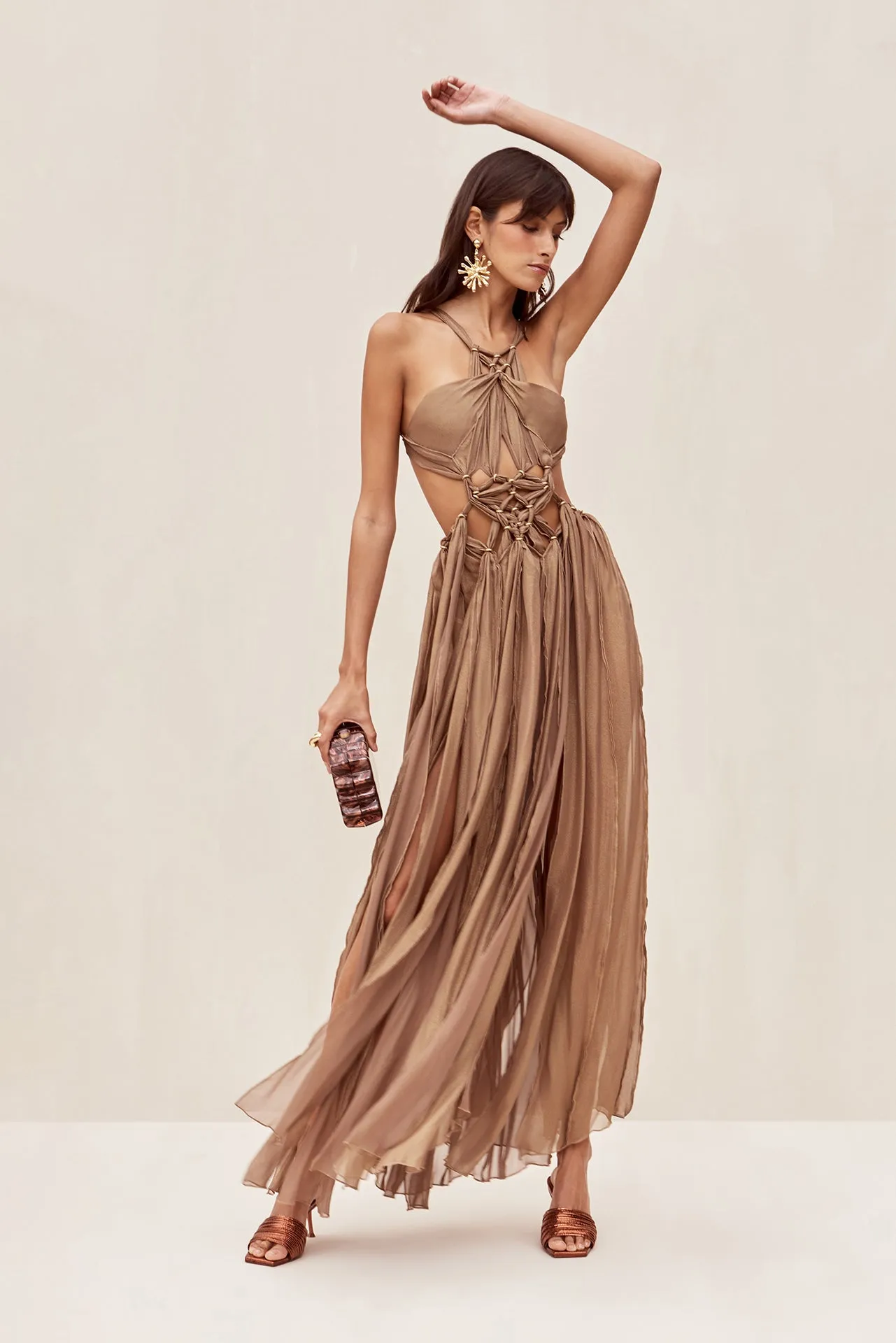 ALEXA GOWN - GOLD sold by Cult Gaia