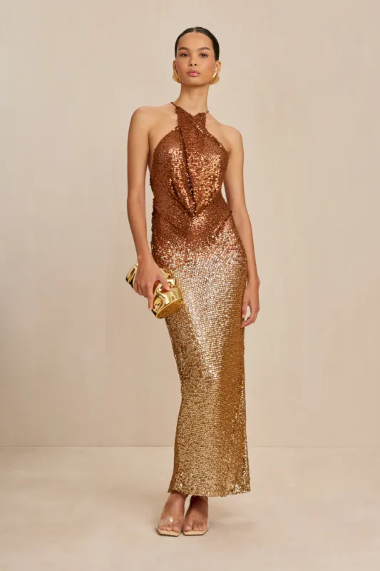 SANTRO GOWN - AFFOGATO OMBRE sold by cult gaia