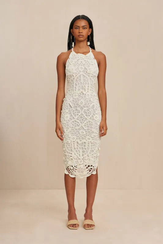 ORIA CROCHET DRESS - OFF WHITE sold by Cult Gaia