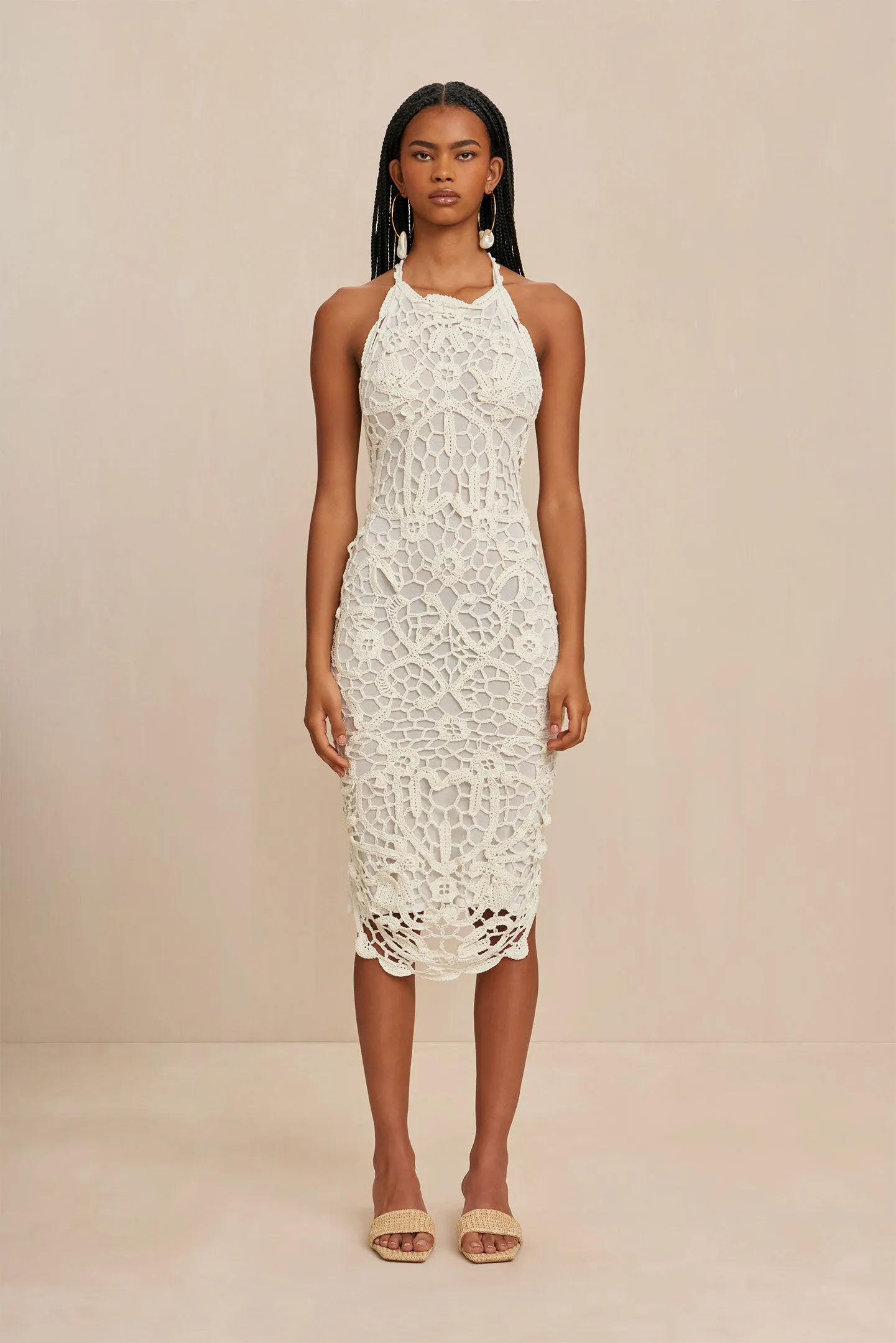 ORIA CROCHET DRESS - OFF WHITE sold by Cult Gaia