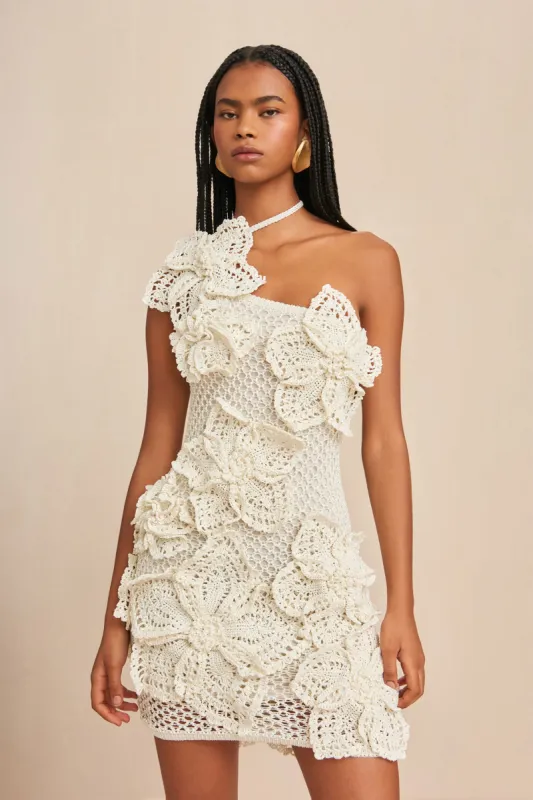 KENDRIA CROCHET DRESS - OFF WHITE sold by Cult Gaia