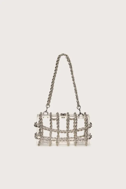 BESS SHOULDER BAG - SHINY SILVER sold by cult gaia