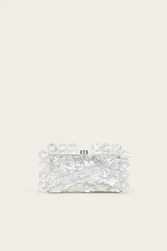 HARLOW CLUTCH - SILVER sold by cult gaia