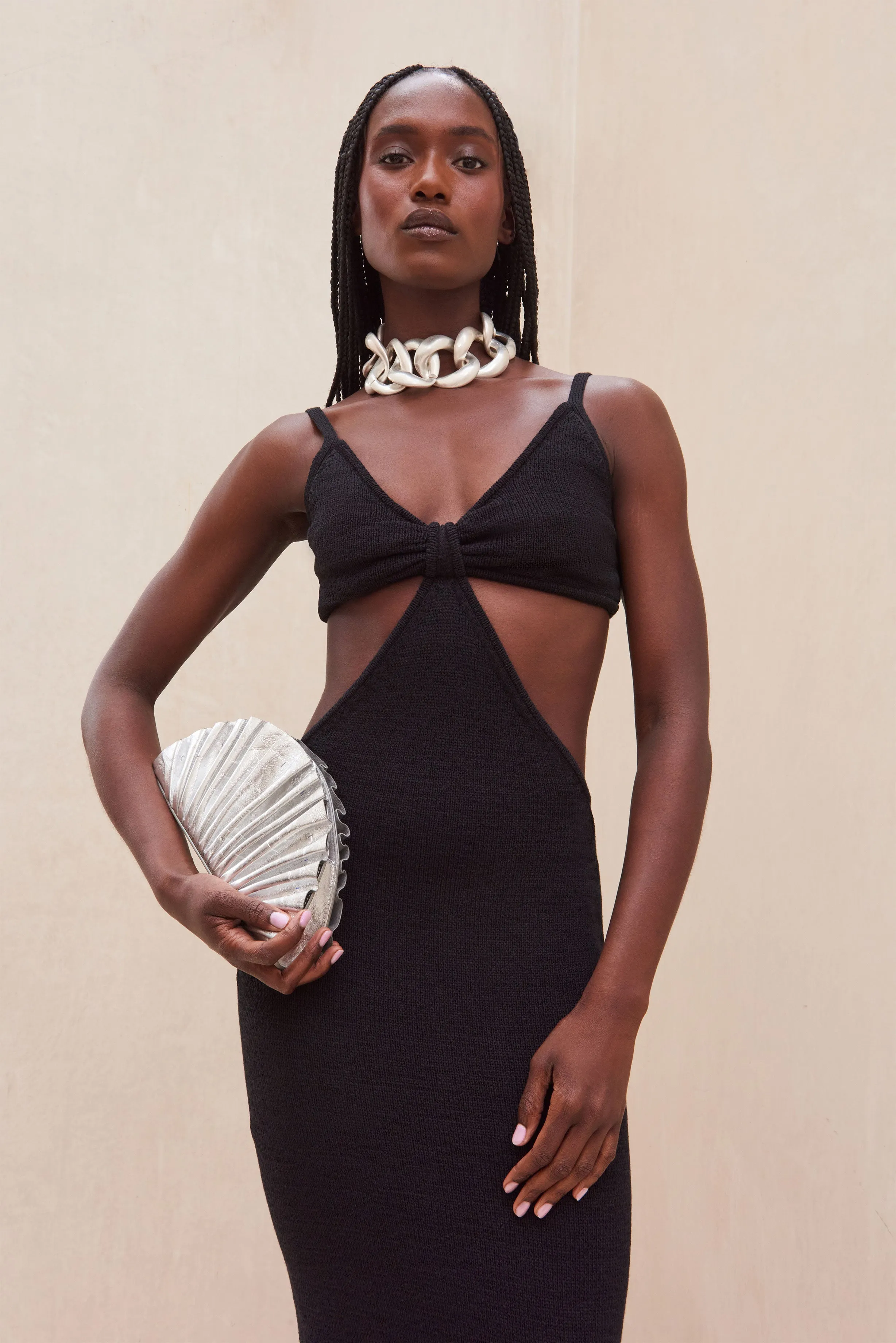 SERITA DRESS - BLACK sold by cult gaia product image thumbnail 3