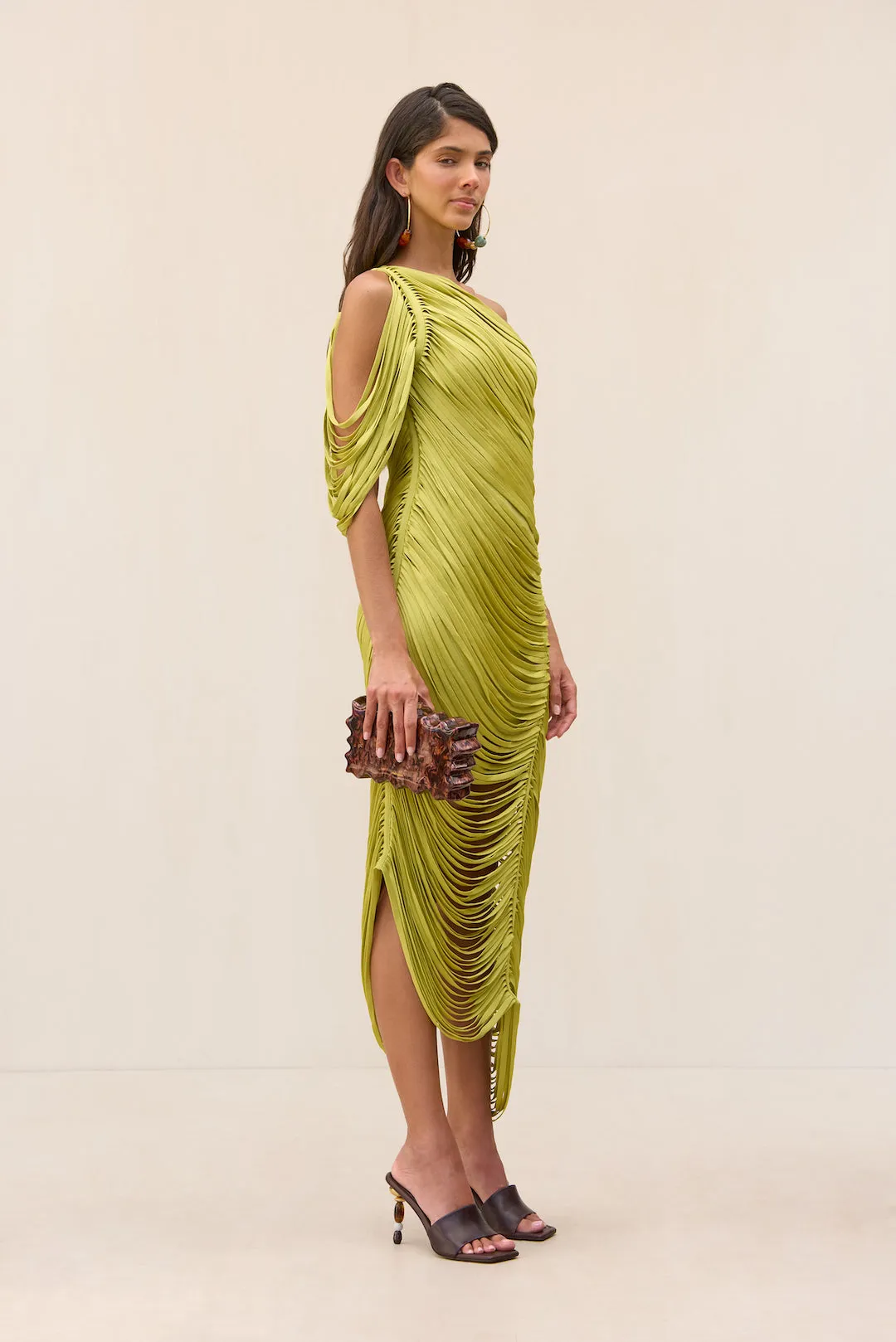 SONA KNIT DRESS - ALGAE sold by Cult Gaia product image thumbnail 5