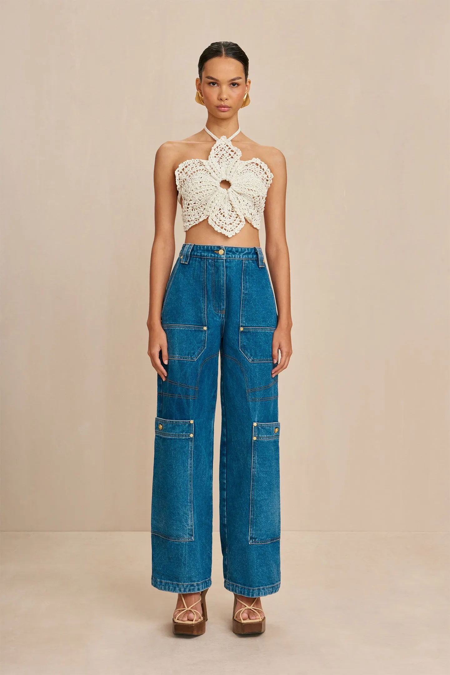 DARLENA CROCHET TOP - OFF WHITE sold by Cult Gaia product image thumbnail 2