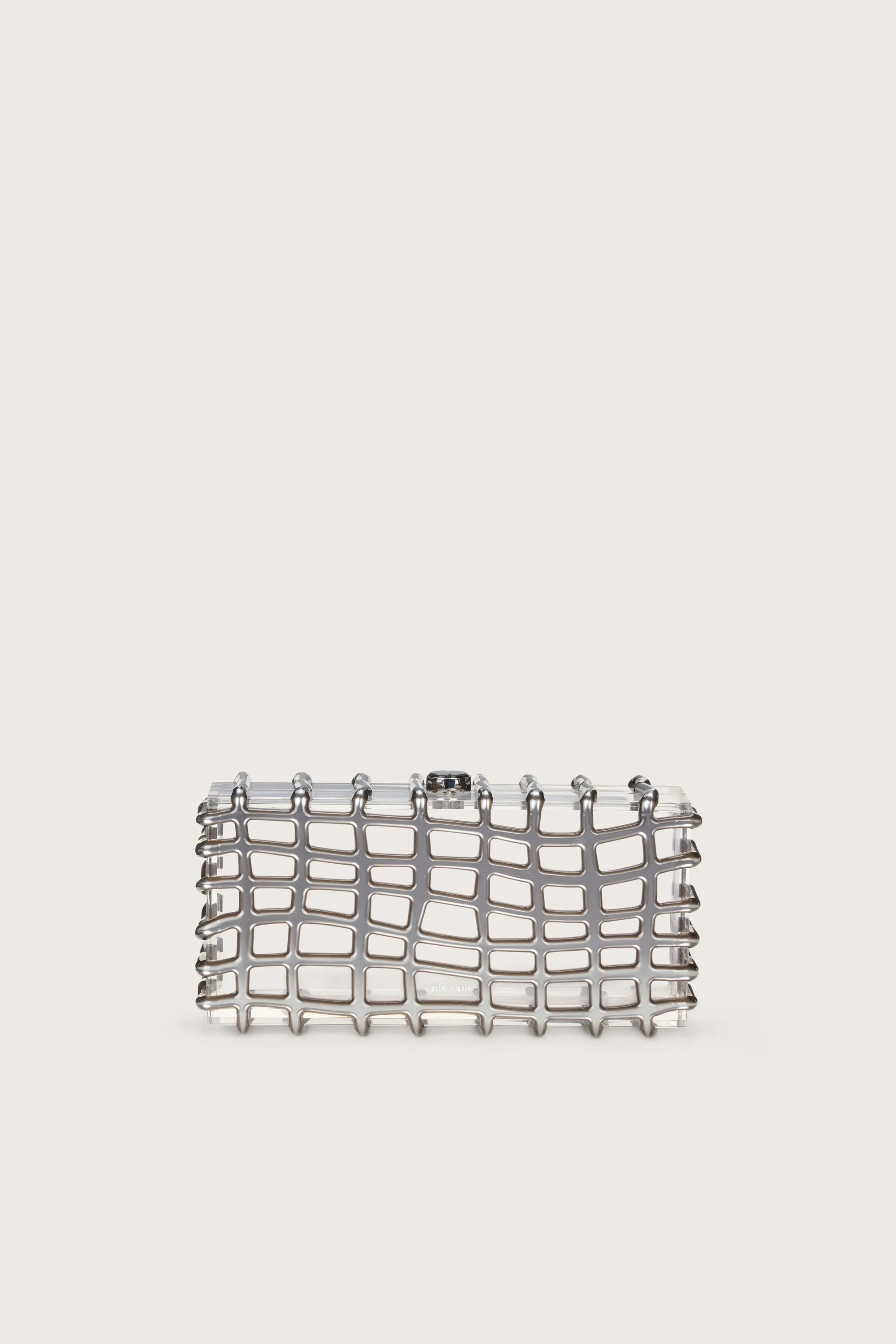 RINA CLUTCH - SHINY SILVER sold by cult gaia