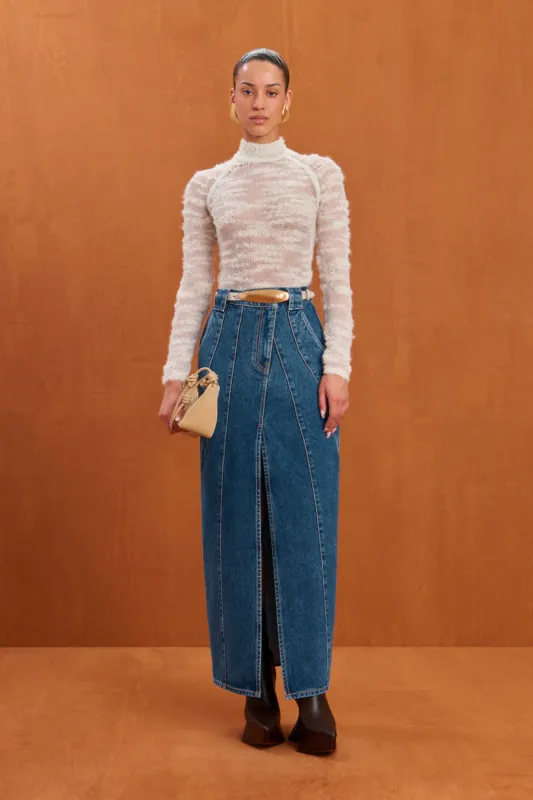 MIA JEAN SKIRT - INDIGO sold by Cult Gaia