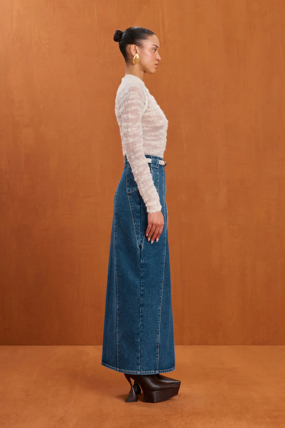 MIA JEAN SKIRT - INDIGO sold by Cult Gaia product image thumbnail 4