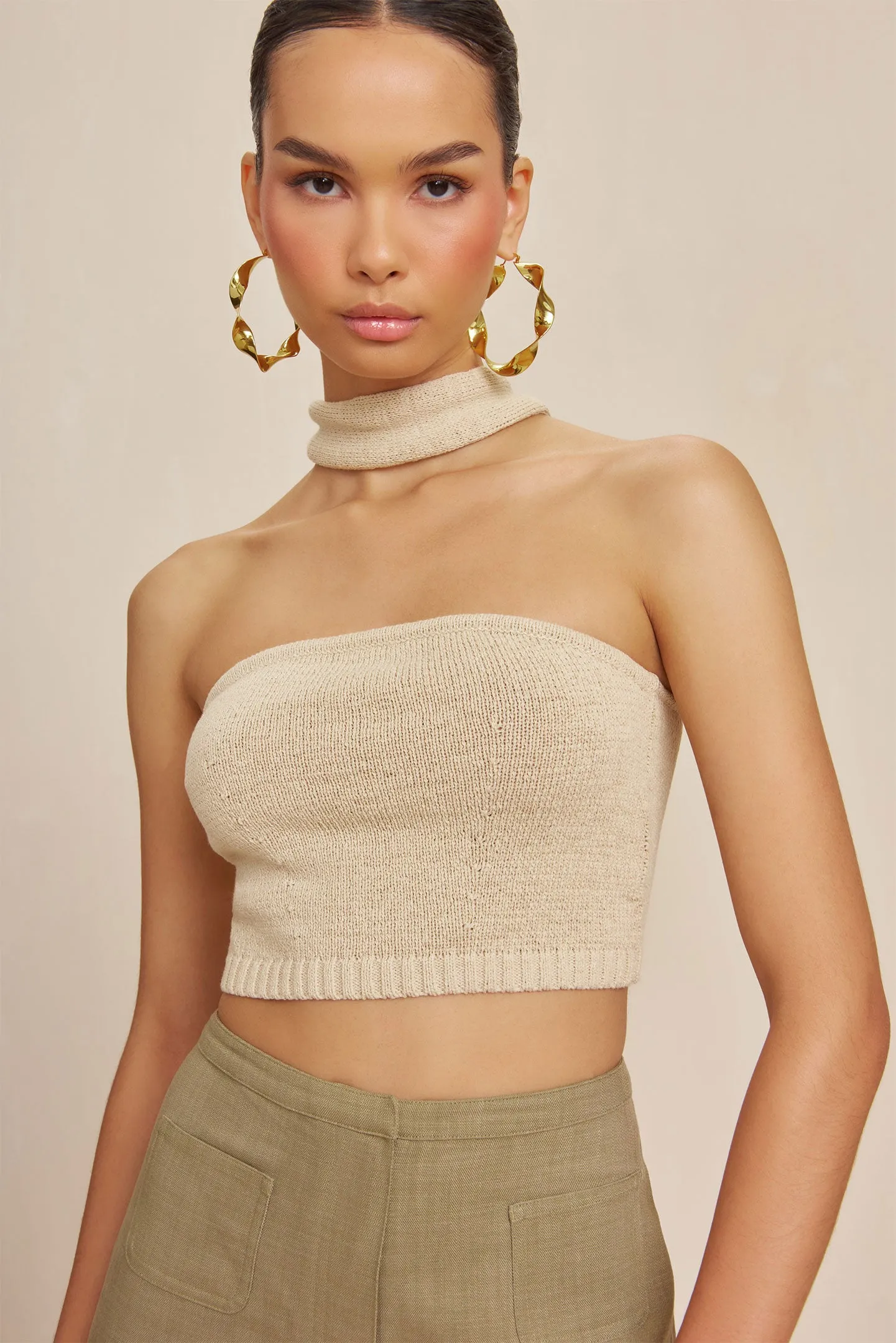 SORINE KNIT TOP - BEACH sold by Cult Gaia