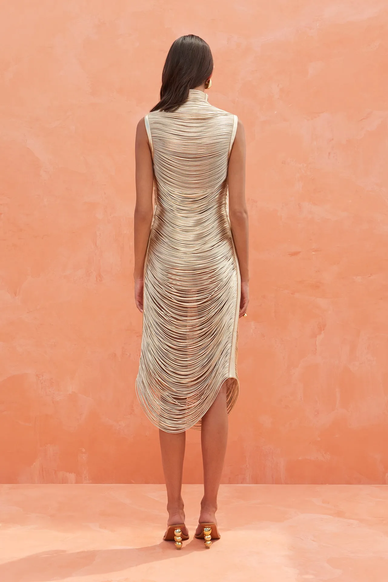 HEIDI DRESS - GOLD sold by cult gaia product image thumbnail 4