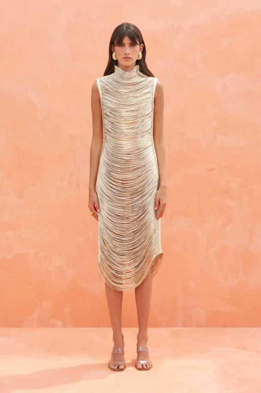 HEIDI DRESS - GOLD sold by cult gaia