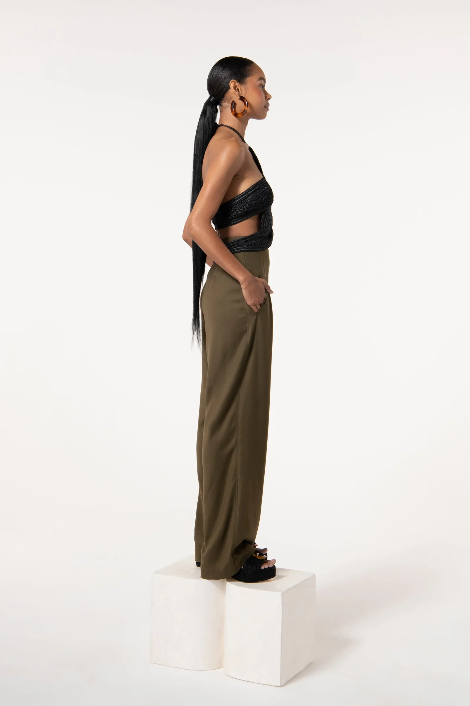 ARCHER CROCHET TOP - BLACK sold by cult gaia product image thumbnail 3