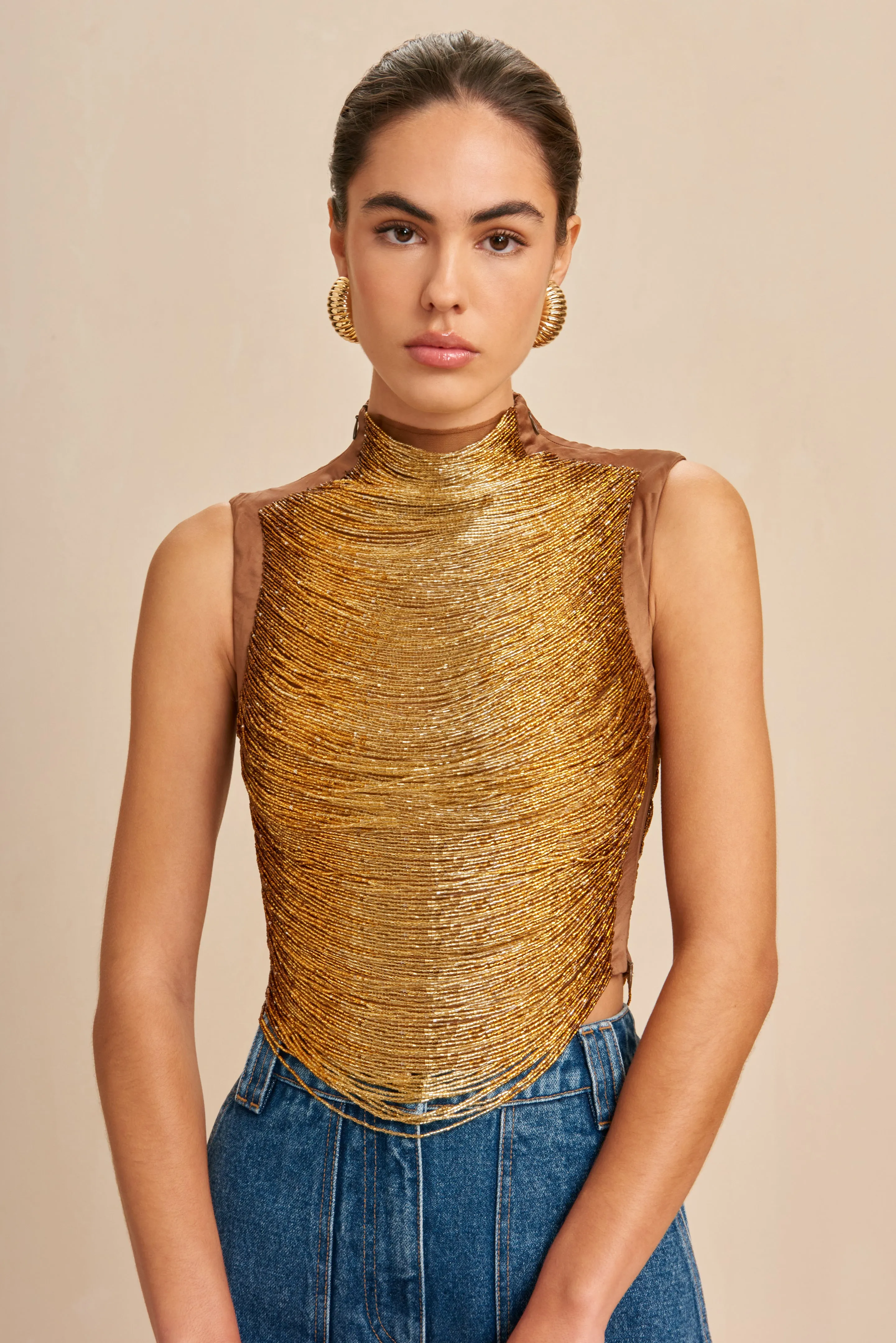 TARAJI TOP - BRONZE sold by Cult Gaia product image thumbnail 4