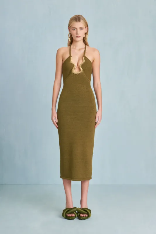 VALMA KNIT DRESS - SERPENT sold by Cult Gaia