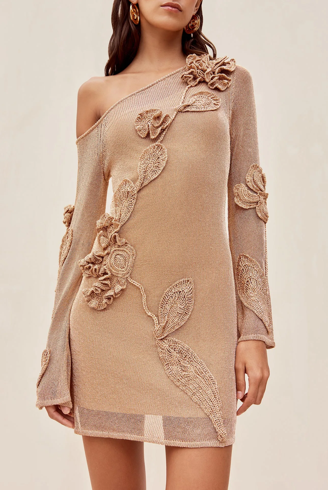 BOWIE KNIT DRESS - CHAMPAGNE sold by cult gaia