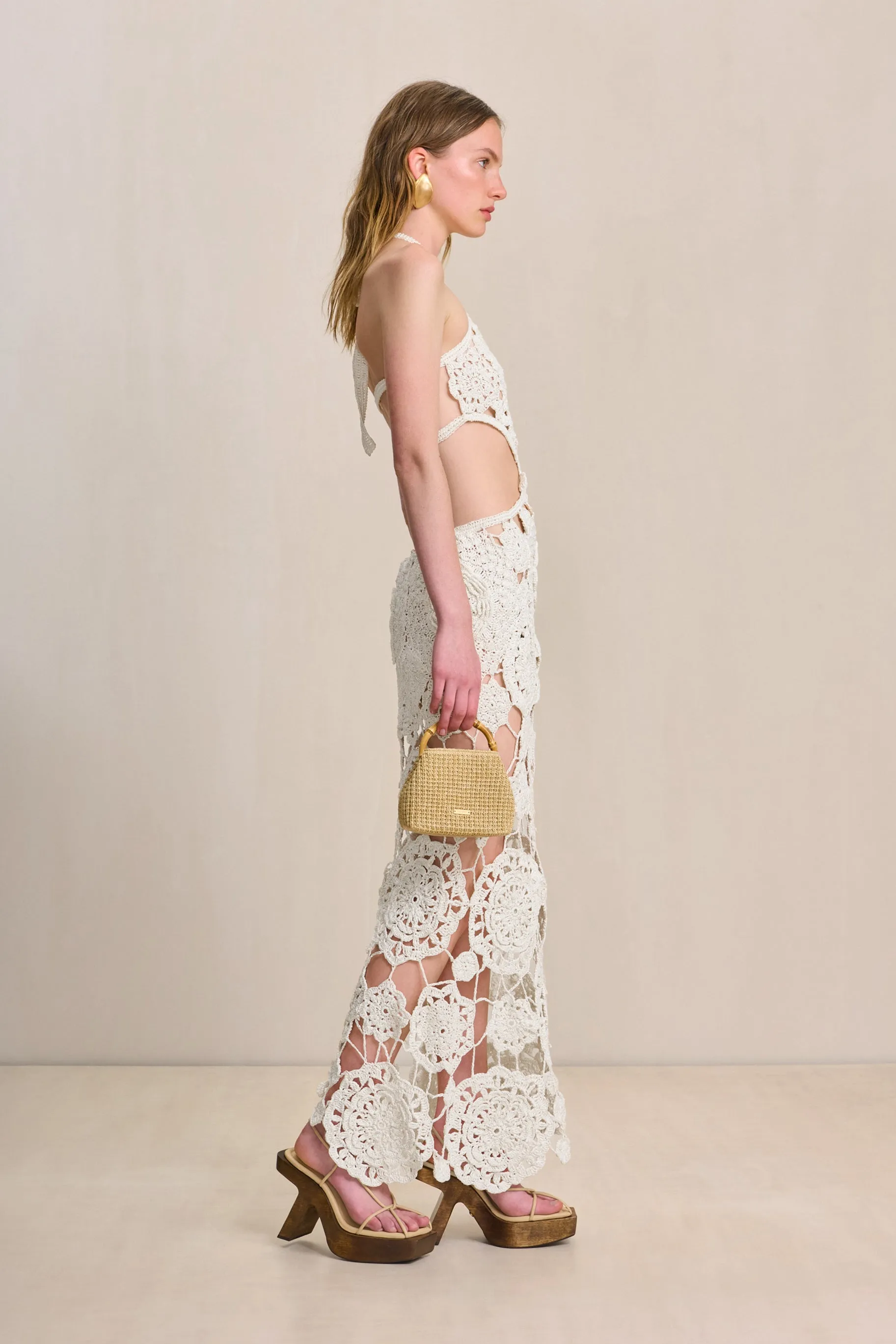 ACCALIA CROCHET GOWN - OFF WHITE sold by Cult Gaia product image thumbnail 4
