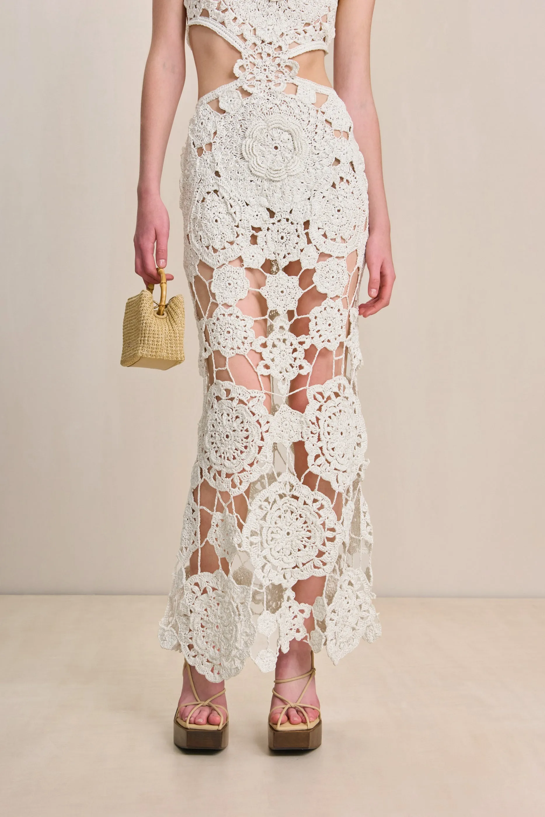 ACCALIA CROCHET GOWN - OFF WHITE sold by Cult Gaia product image thumbnail 3