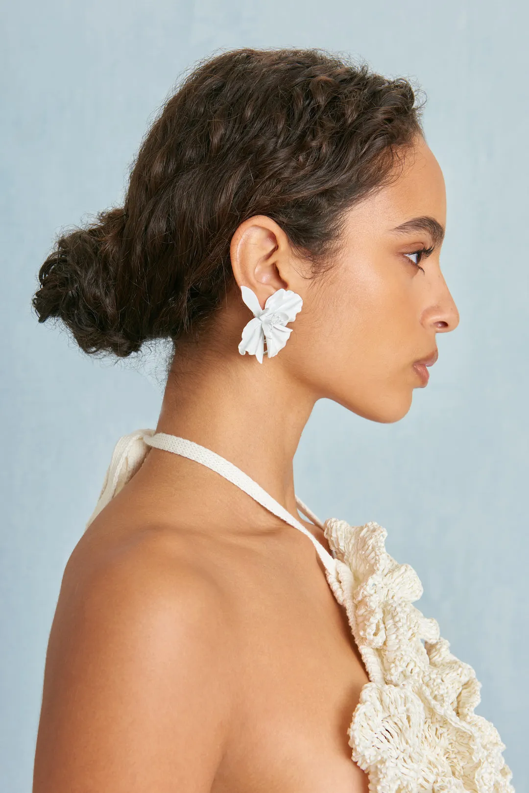 MILA EARRING - WHITE sold by cult gaia product image thumbnail 3