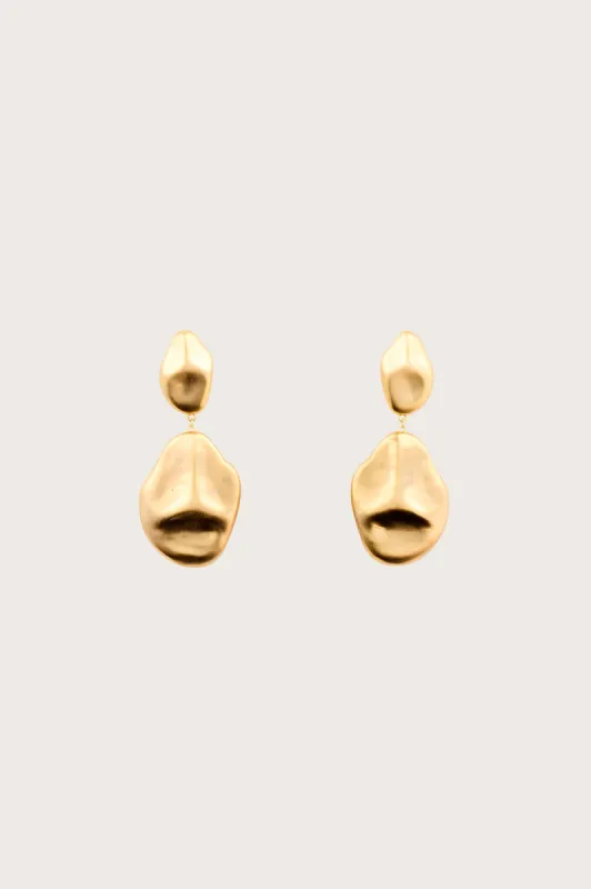 DUNIA EARRING - BRUSHED BRASS sold by cult gaia