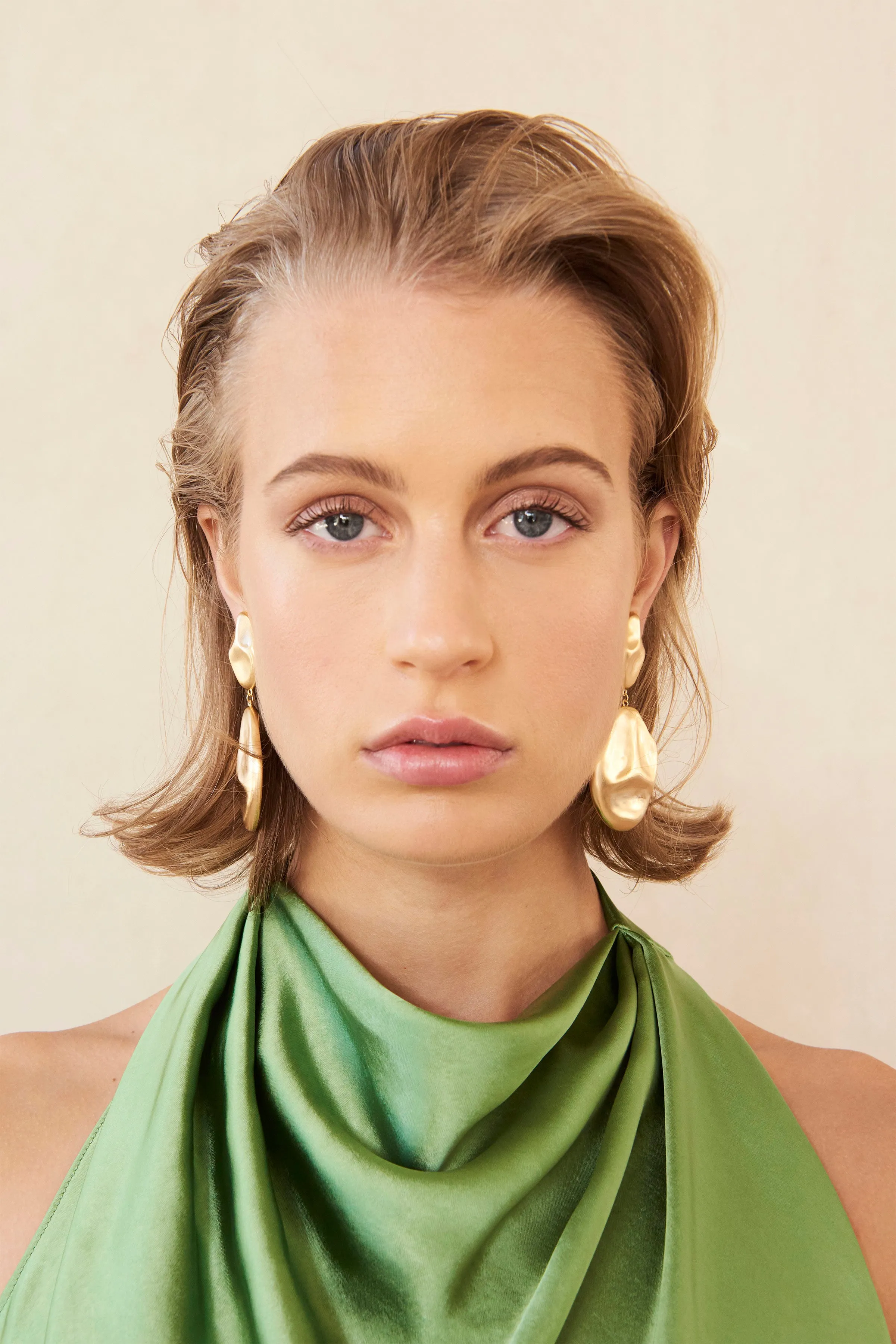 DUNIA EARRING - BRUSHED BRASS sold by cult gaia product image thumbnail 2