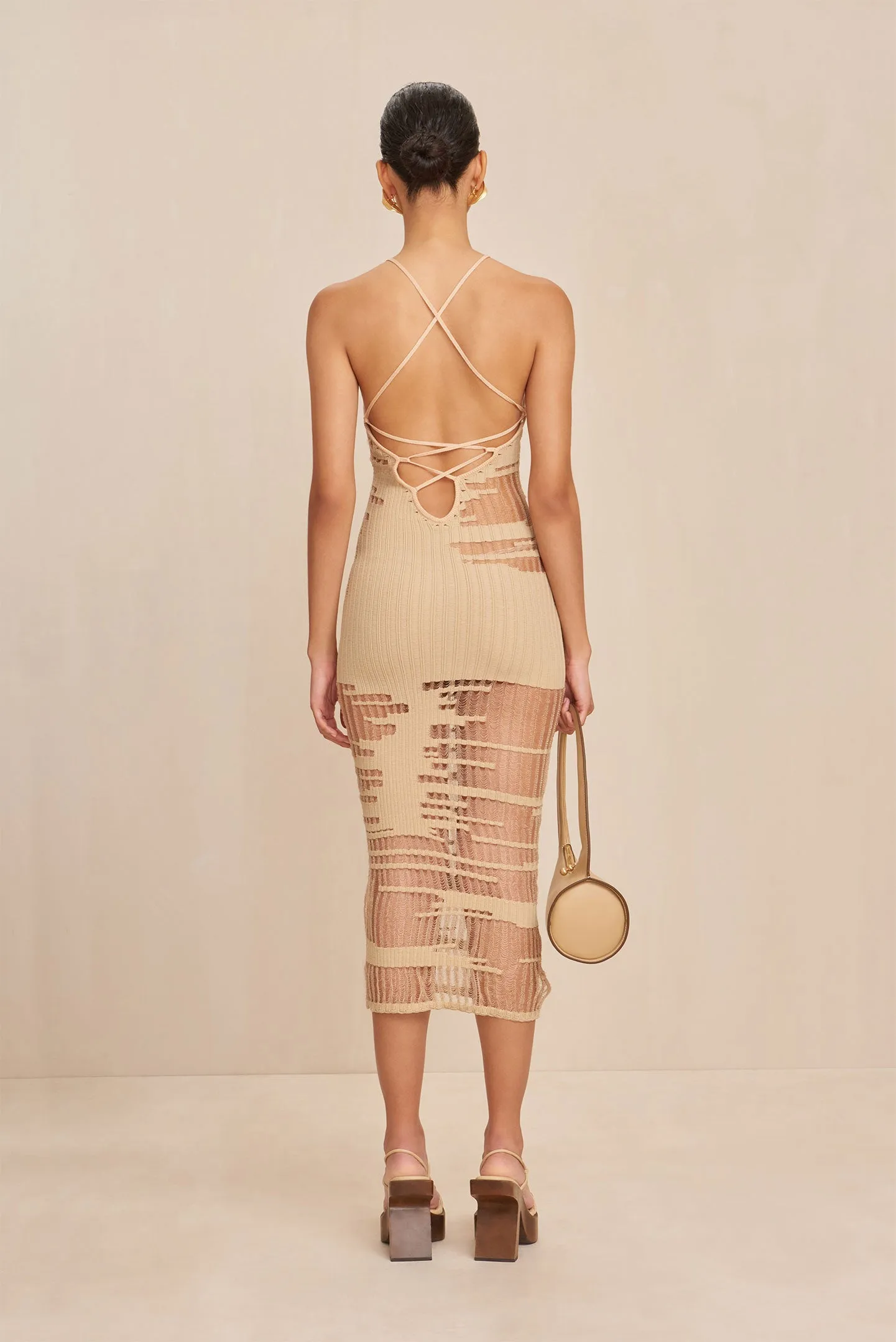 NODIN KNIT DRESS - BEACH sold by Cult Gaia product image thumbnail 4