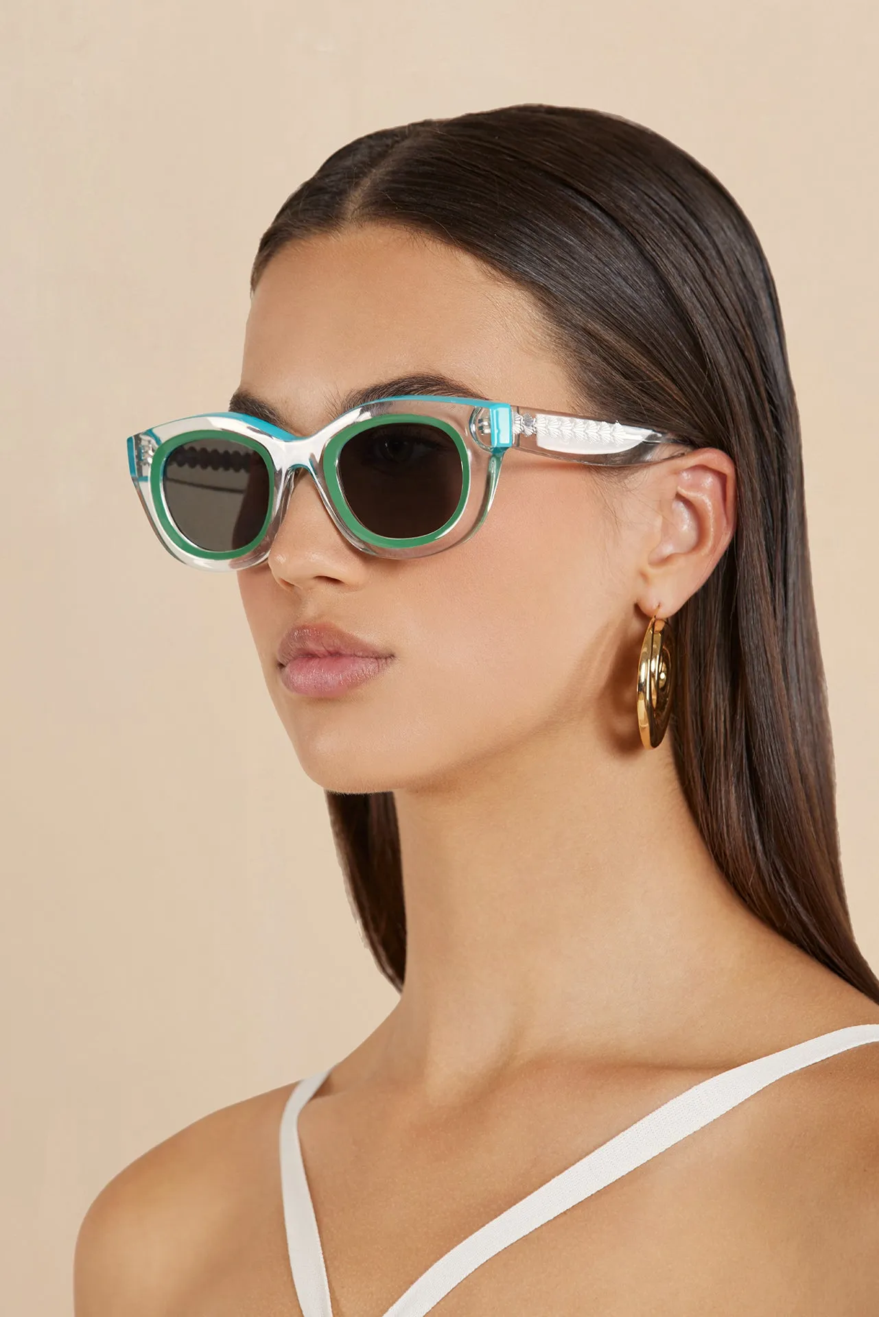 LILI SUNGLASSES - CLEAR sold by cult gaia product image thumbnail 4