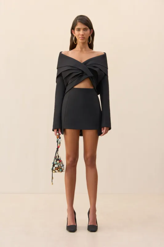 ANGELIA SKIRT - BLACK sold by Cult Gaia