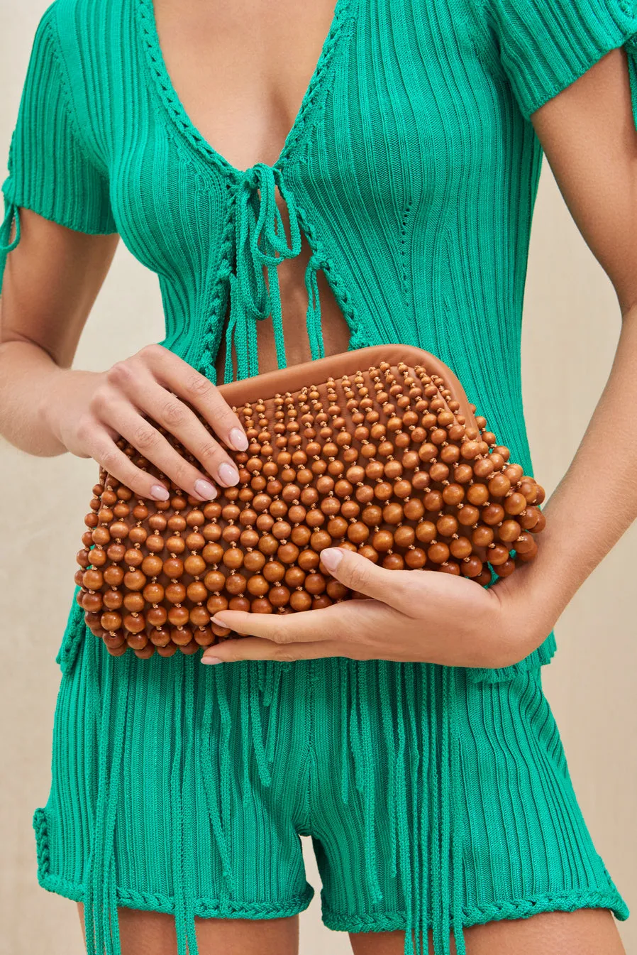 NIA CLUTCH - CHESTNUT sold by cult gaia product image thumbnail 3