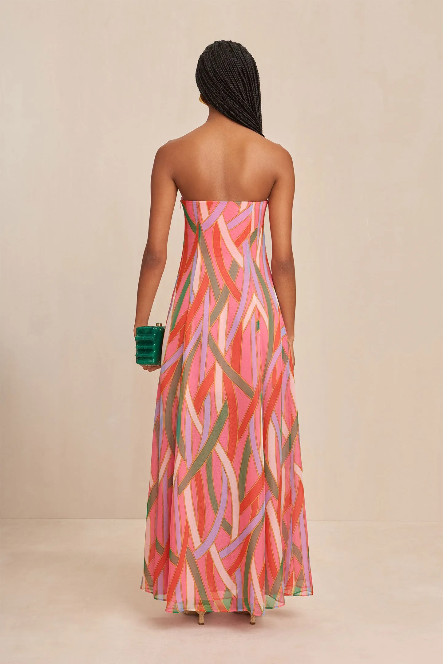 MISA GOWN - VINTAGE STRIPE PRINT sold by Cult Gaia product image thumbnail 4