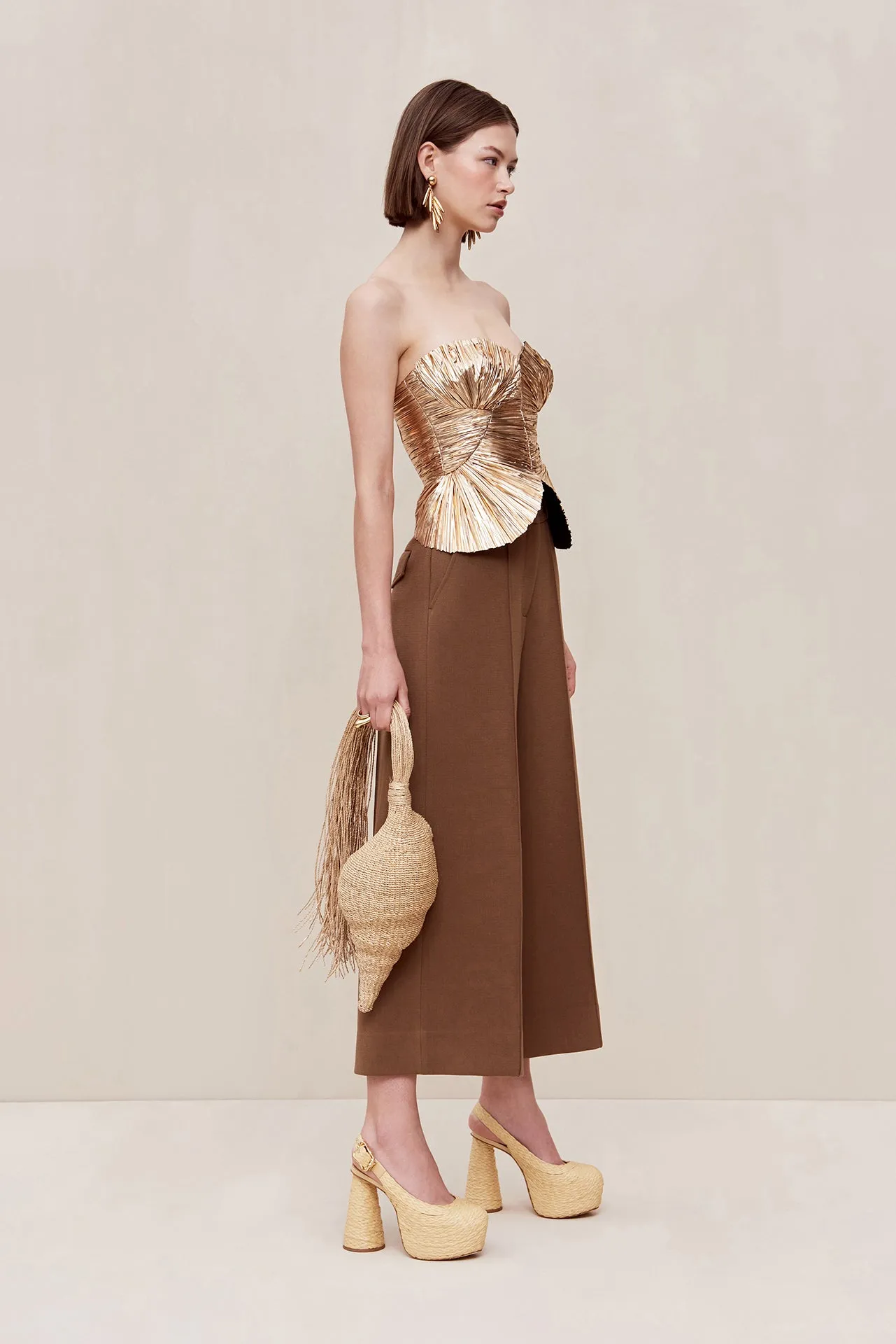 JACE TOP - GOLD sold by Cult Gaia product image thumbnail 3