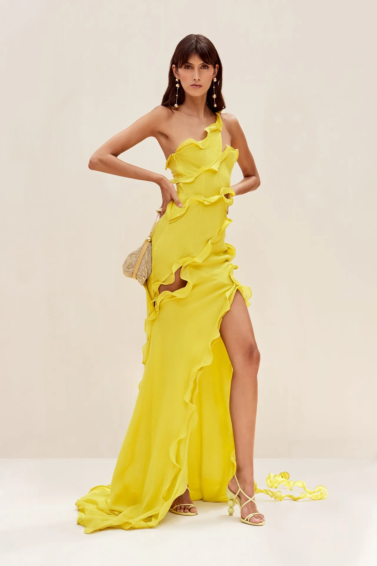 MICOLA GOWN - LIMONCELLO sold by cult gaia product image thumbnail 2