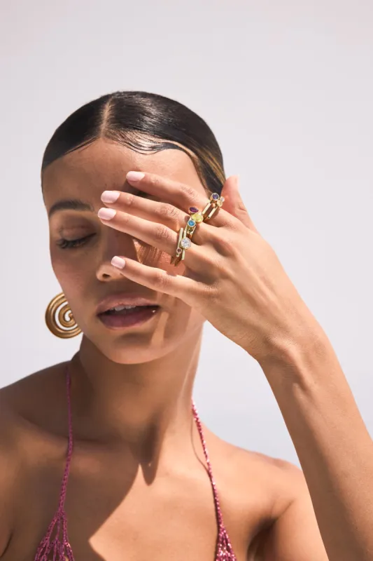 COSIMA RING - MULTI STONE made by Cult Gaia