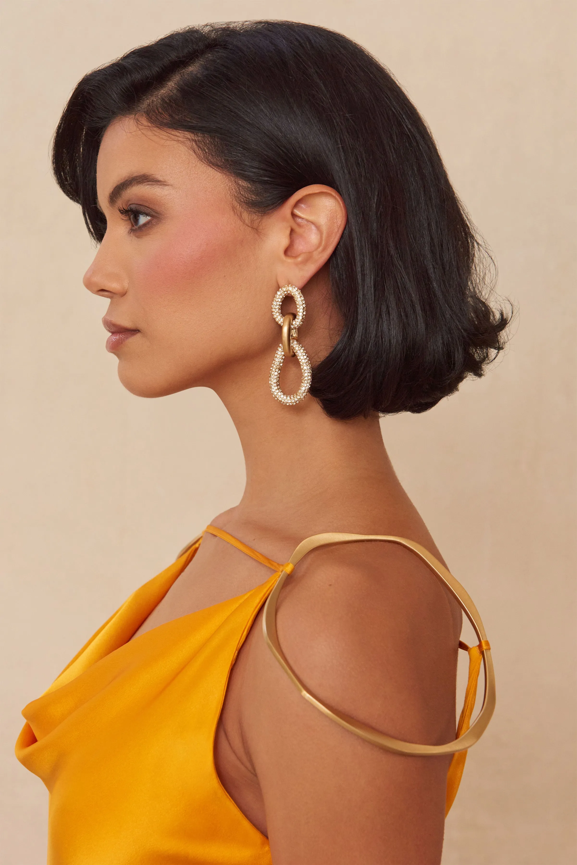 REYES EARRING - GOLD CLEAR sold by cult gaia product image thumbnail 3