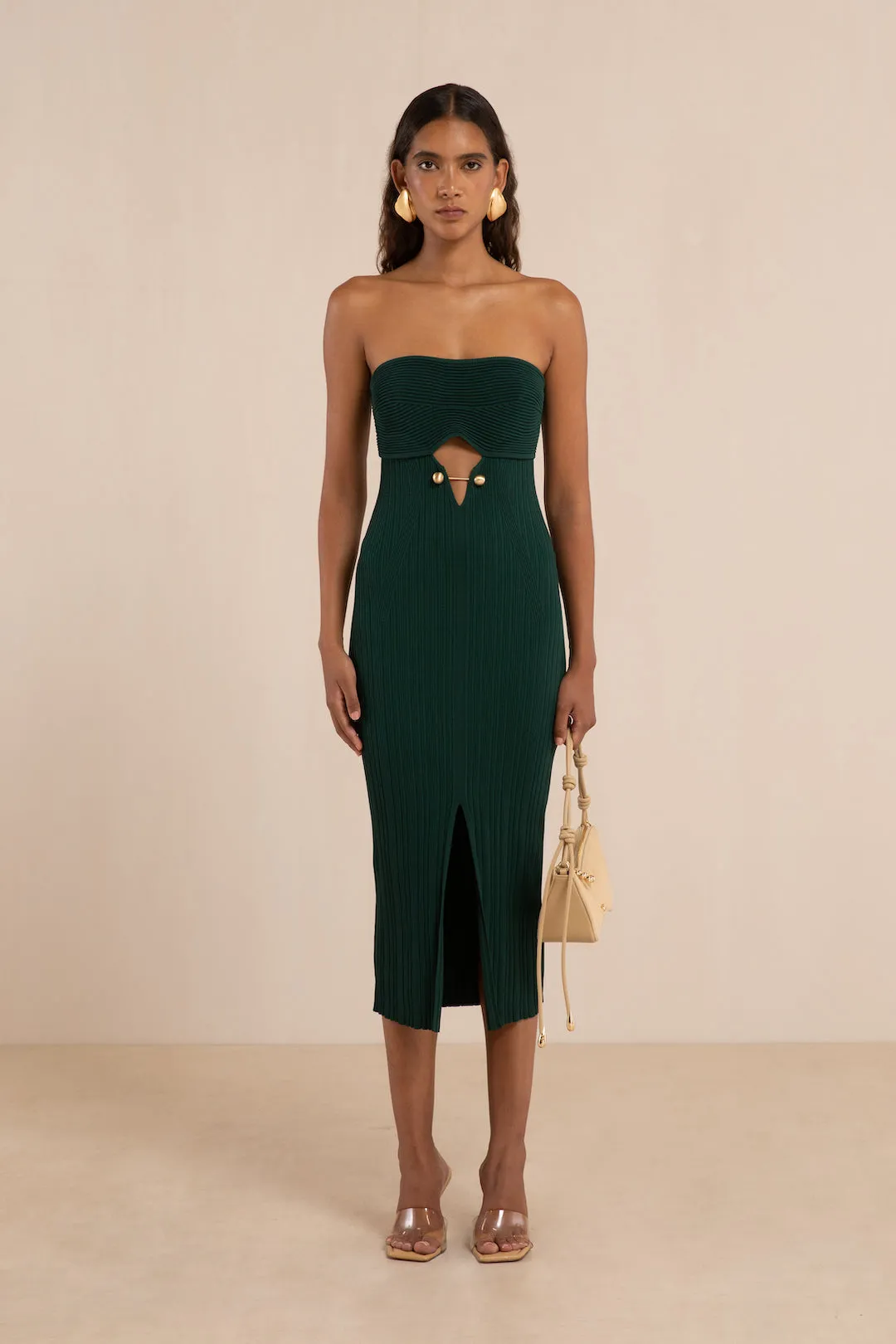 CHRISTY KNIT DRESS - FOREST GREEN sold by cult gaia